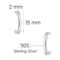 Doppel Steck Creolen in 925 Silber