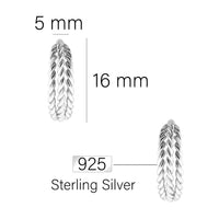 Verdreht Steck Creolen in 925 Silber