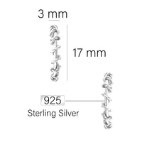 Gewickelt Creolen in 925 Silber
