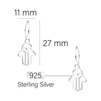 Fatimas Hand Ohrhänger in 925 Silber