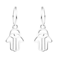 Fatimas Hand Ohrhänger in 925 Silber