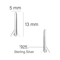 Dreieck Steck Creolen in 925 Silber