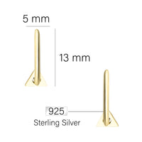 Dreieck Steck Creolen in 925 Silber