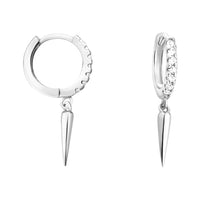 Spitze Creolen in 925 Silber