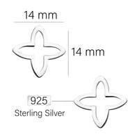 Blume Ohrstecker in 925 Silber