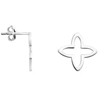 Blume Ohrstecker in 925 Silber