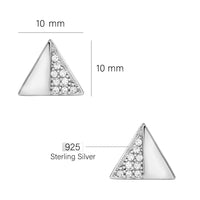 Dreieck Ohrstecker in 925 Silber