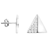 Dreieck Ohrstecker in 925 Silber