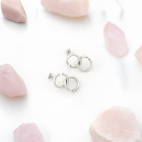 Kreis Ohrstecker in 925 Silber