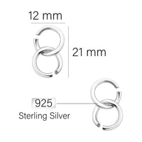 Kreis Ohrstecker in 925 Silber