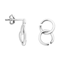 Kreis Ohrstecker in 925 Silber