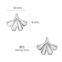 Gingko Blatt Ohrstecker in 925 Silber