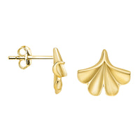 Gingko Blatt Ohrstecker in 925 Silber