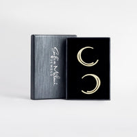 Gebogen Steck Creolen in 925 Silber