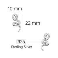 Schlange Ohrstecker in 925 Silber