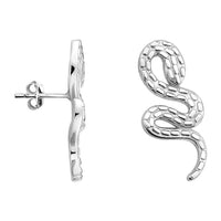 Schlange Ohrstecker in 925 Silber