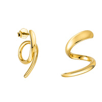 Gebogen Ohrstecker in 925 Silber