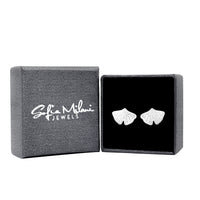 Gingko Blatt Ohrstecker in 925 Silber
