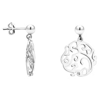 Ornament Ohrhänger in 925 Silber
