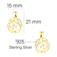Ornament Ohrhänger in 925 Silber