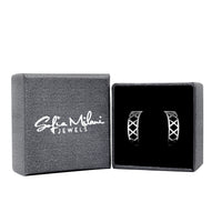 Gitter Steck Creolen in 925 Silber