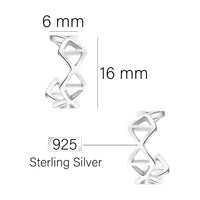Gitter Steck Creolen in 925 Silber