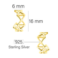 Gitter Steck Creolen in 925 Silber