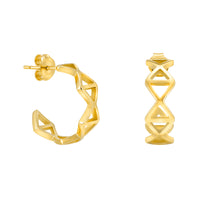 Gitter Steck Creolen in 925 Silber