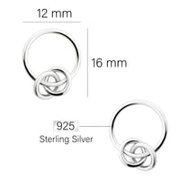 Kreis Ohrstecker in 925 Silber