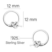 Herz Ohrstecker in 925 Silber