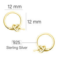 Herz Ohrstecker in 925 Silber