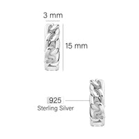 Verdreht Creolen in 925 Silber
