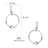 Kreis Ohrhänger in 925 Silber