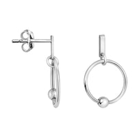 Kreis Ohrhänger in 925 Silber