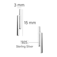Stab Ohrstecker in 925 Silber