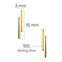 Stab Ohrstecker in 925 Silber