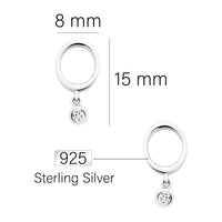 Kreis Ohrstecker in 925 Silber