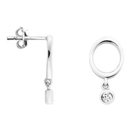 Kreis Ohrstecker in 925 Silber