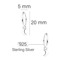 Mond Ohrhänger in 925 Silber