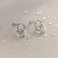 Kreis Ohrstecker in 925 Silber