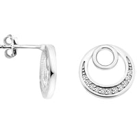 Kreis Ohrstecker in 925 Silber