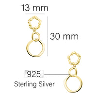 Kreis Ohrhänger in 925 Silber