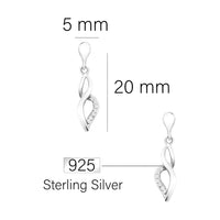 Oval Ohrhänger in 925 Silber