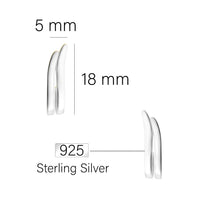 Gebogen Ohrstecker in 925 Silber