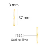 Rund Steck Creolen in 925 Silber