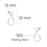 Unendlich Ohrstecker in 925 Silber