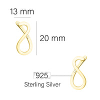 Unendlich Ohrstecker in 925 Silber