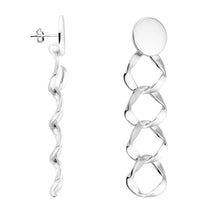 Kreis Ohrhänger in 925 Silber