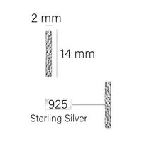Gehämmert Ohrstecker in 925 Silber