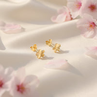 Blume Ohrstecker in 925 Silber